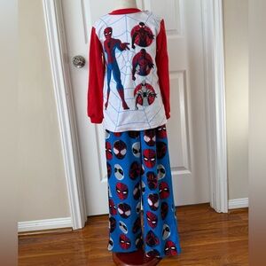 Marvel Spiderman Long Sleeves Pajama Pants Set Size Small